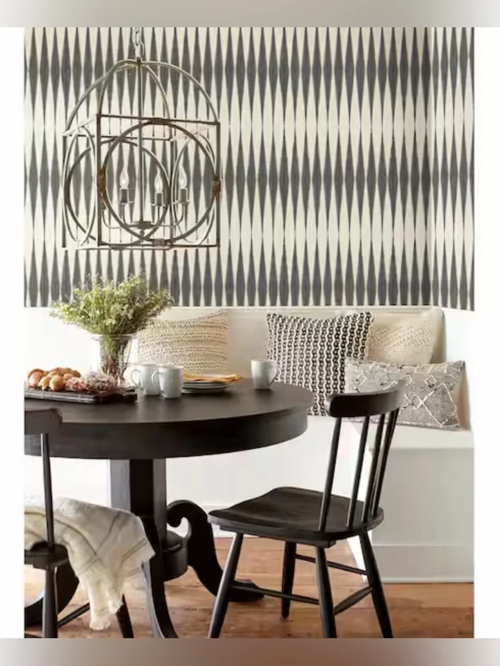 Magnolia Home Bundle of Three Handloom Black Paper Peel & Stick Wallpaper Rolls